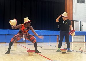 Acrobats performing